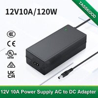 12V 10A Power Supply AC to DC Adapter, AC to DC Converter 100V-240V to 12V 10A 120W, 12 Volts 10 Amps Power Transformer