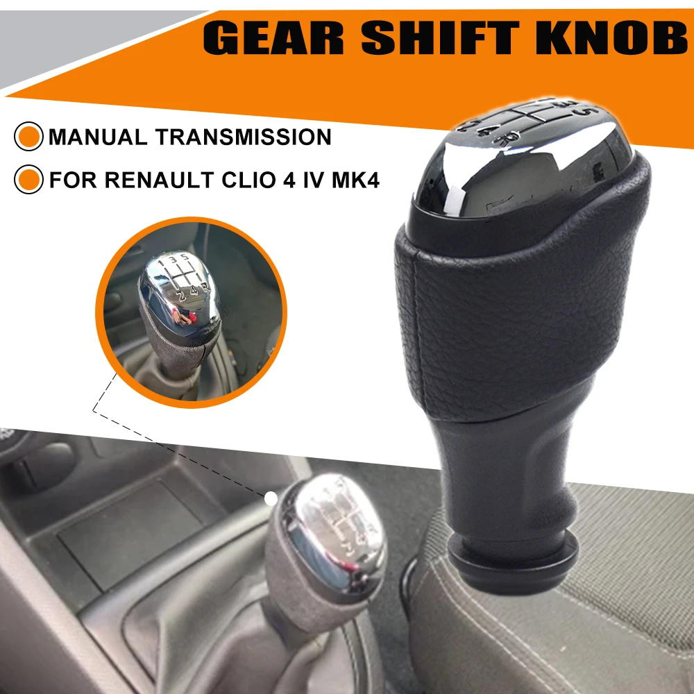 

Car Hand Speed Ball Gear Shift Knob Lever Stick Pen Handball For Renault Clio 4 IV MK4 Lutecia Captur car-styling