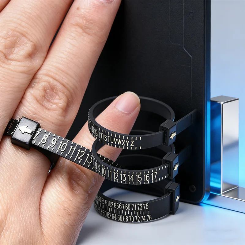 

2026 NEW Professional Jewelry Accurate Ring Sizer Gauge, Multi-Scale (US/EU/UK) Measuring Tape, Accurate Finger Sizing Tool