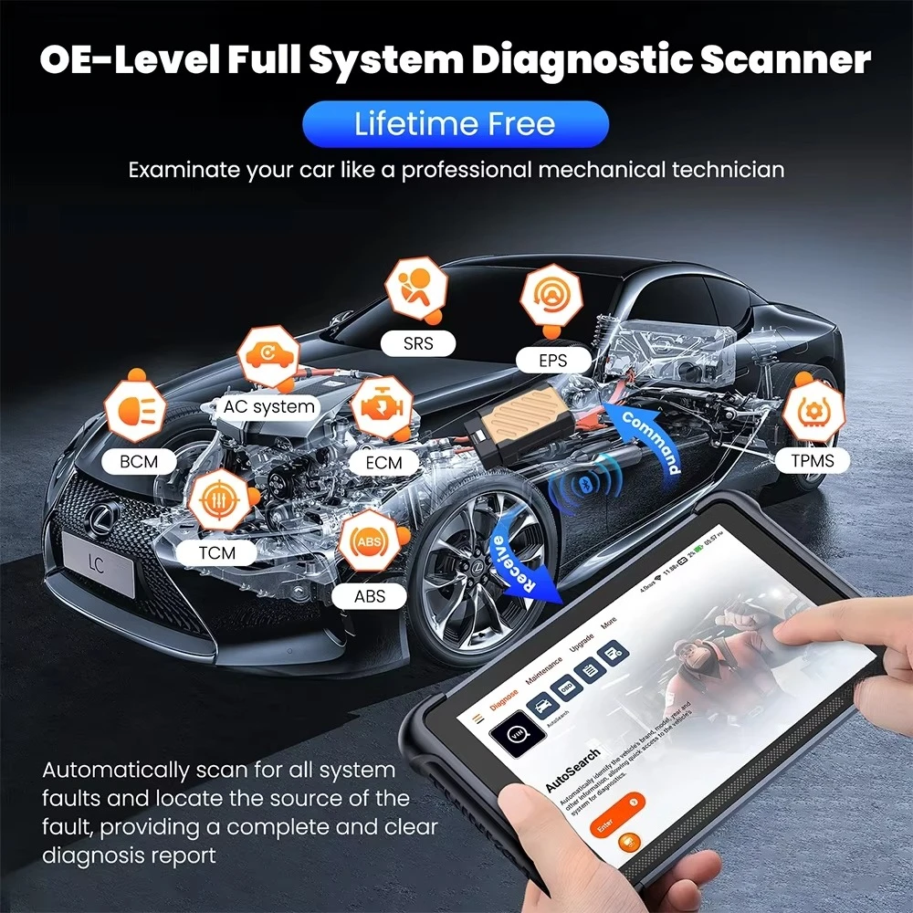 Obrázek 7: Auto diagnostické skener  689BT Bluetooth plný systém ecu kódování 34 resets doživotní volný aktualizovat nářadí