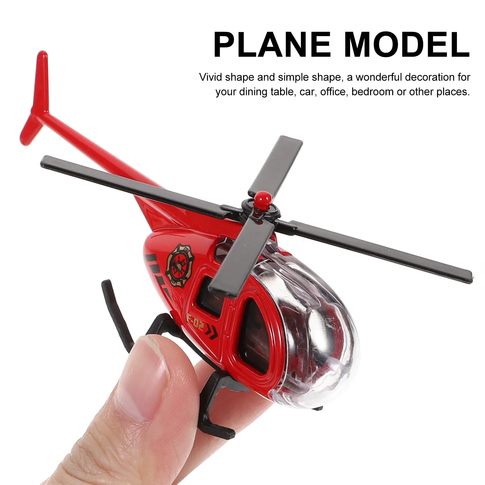 

4Pcs Metal Helicopter Airplane Decoration Kids Plane Shaped Decor for Home Office Tabletop Creative Airplane Metal Crafts