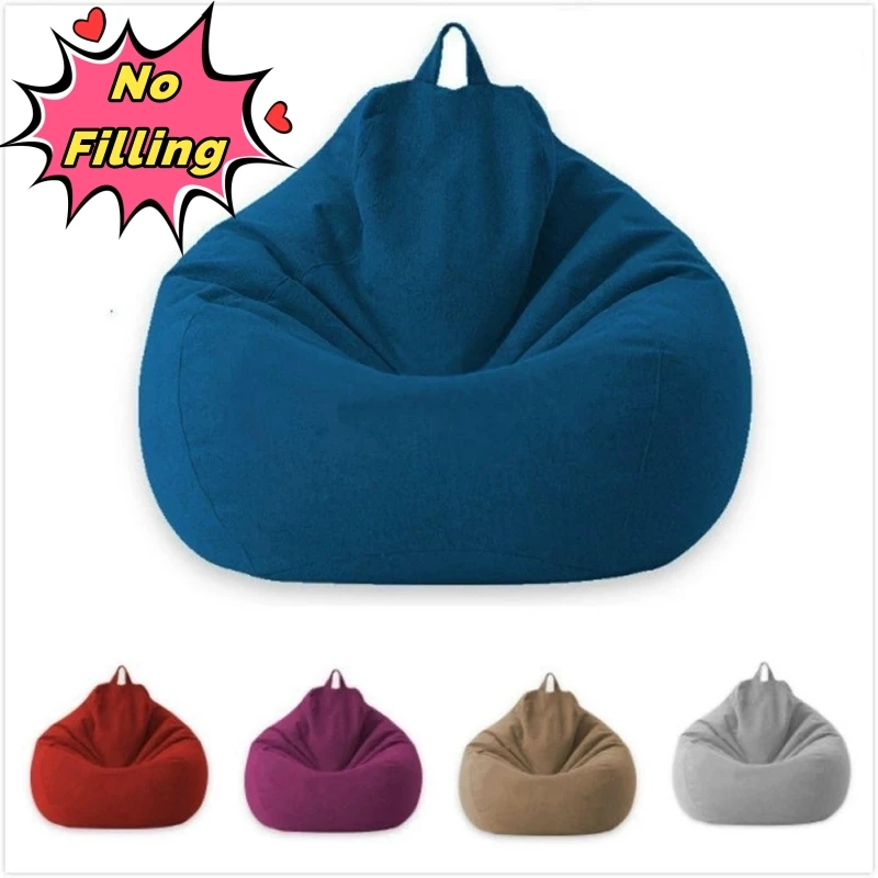 Sofa Bean Bag Chair Sofa Cover Sofa Bag Chair Cover Indoor Cover Soft Bean Bag Couch Sofa Bag Cover (No Filling)