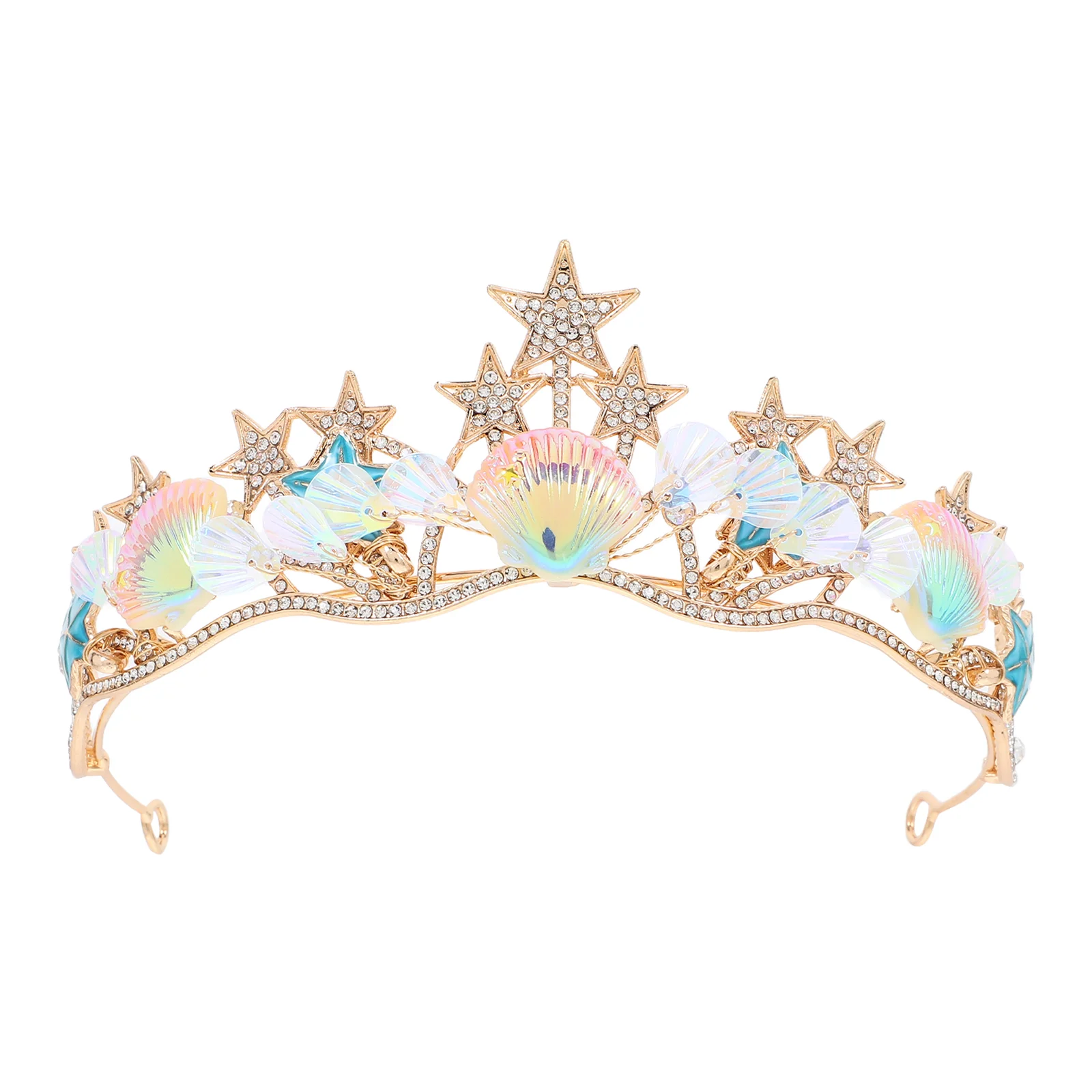 

Shell Crown Beach Hair Accessories Mermaid Adult Baby Costume Vintage Birthday Zinc Alloy Tiara Toddler Party Decorations