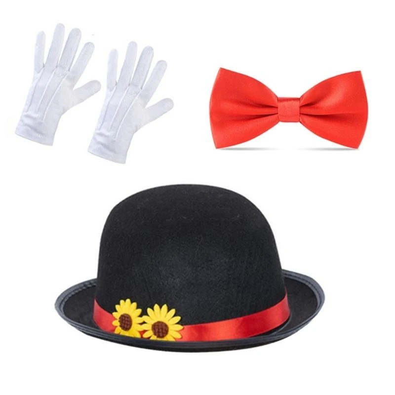 y5gc هالوين موضوع الحزب السحرة قبعة القبعة bowtie شكل القلب الدعائم