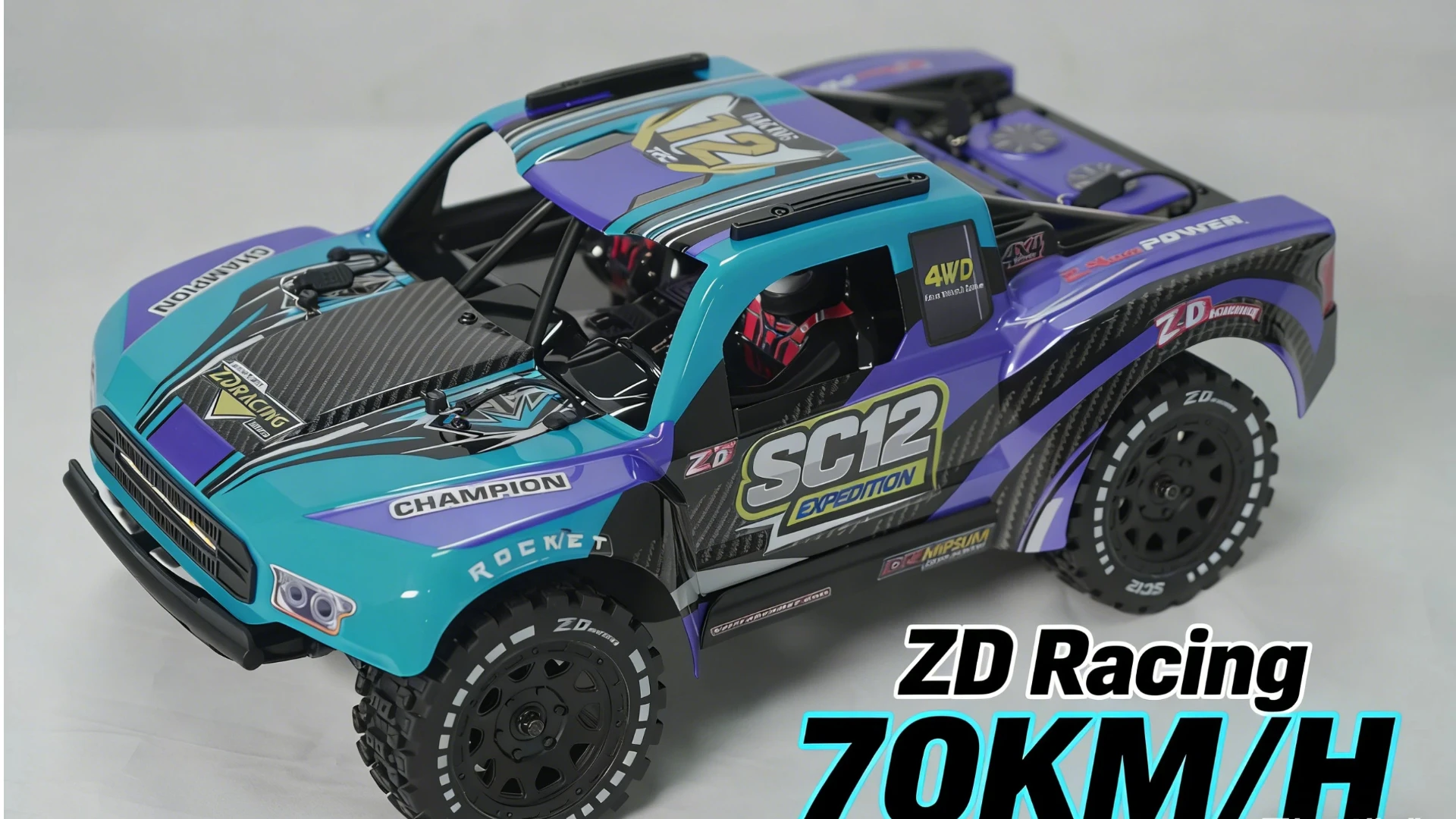 ZD Racing SC12 1/12 4WD Off-Road RC Short Course Truck, Brushless Power System, 70KM/H Top Speed, Ready-to-Run