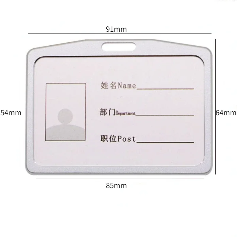 Aluminium Kaarthouder Met Lanyard Riem Personeel Werkkaart Id Houder Pass Toegang Kaart Hoes Zakelijke Benodigdheden