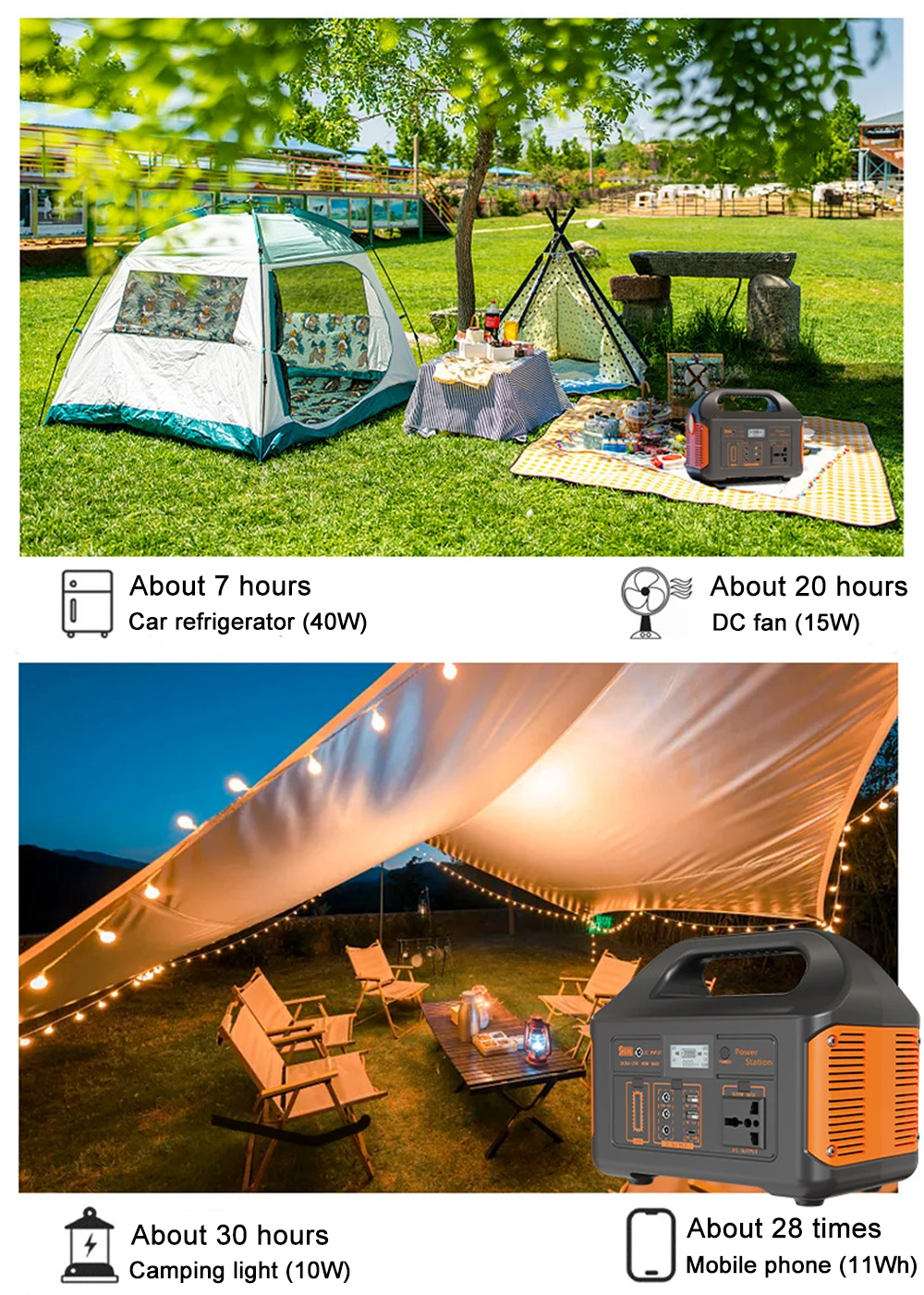 Gaiaray 500 W tragbares Kraftwerk 460 Wh LiFePO4 Solargenerator 220 V Ladestation USV-Kraftwerk für Camping-Notfälle – Detail 2
