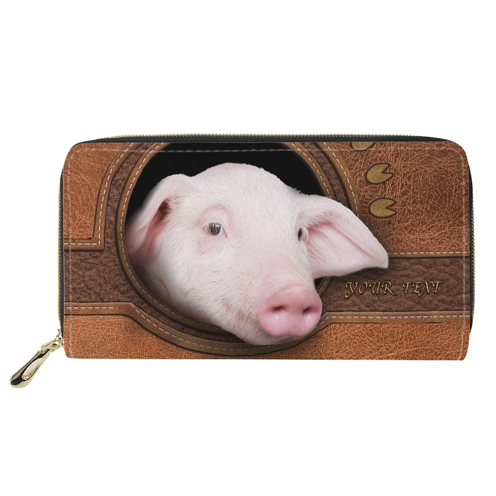 Luxury Designer Wallets For Women High Quality Leather Cute Pig 3D Print Clutch Purse 2026 Fashion Money Bags Long Card Holder