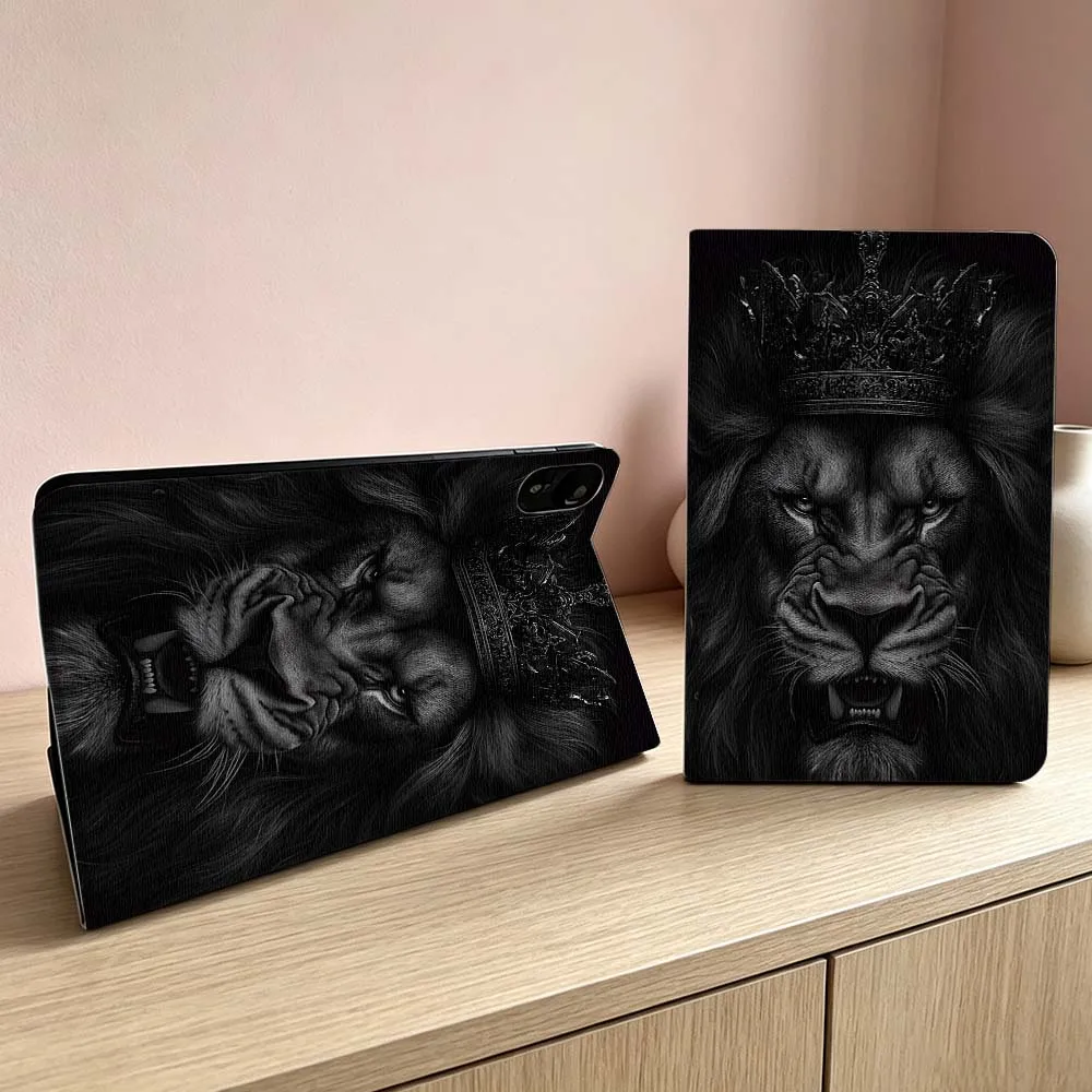 

Luxury Black Lion Pattern Soft For Xiaomi Redmi Mi Pad 8 7 6 5 4 2 SE K Pro Max Ultra Poco Pad Inch Tablet Case