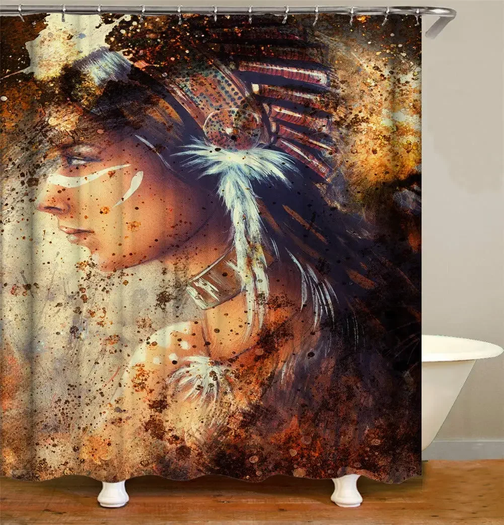 Angel Shower Curtain 3D HD Printing