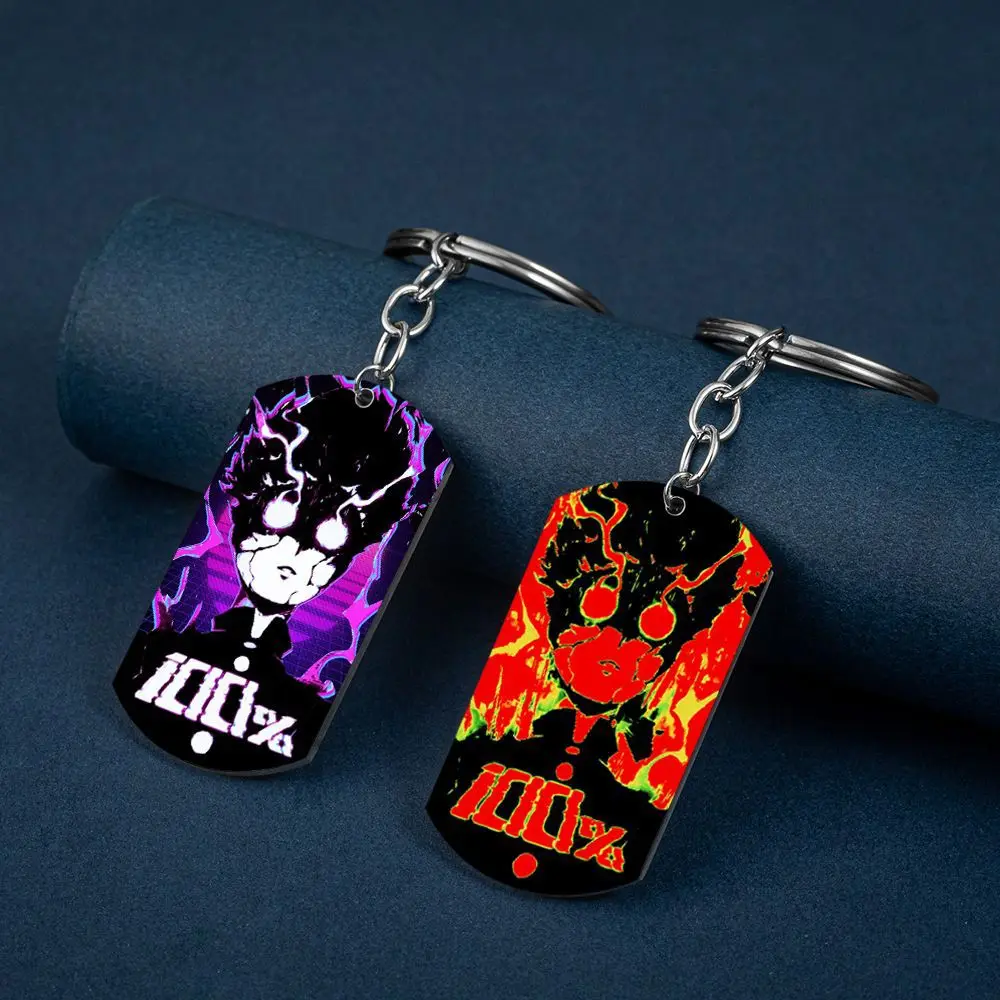 Anime Mob Psycho 100 Mobu Saiko Hyaku Shigeo Kageyam Dimple Cosplay Metal Alloy Key Chain Keychain Pendant Prop Accessories Gift