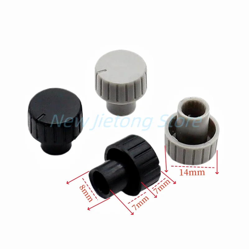 5pcs 14X14.5MM Plastic Switch cap Plum Shaft Hole Potentiometer Power Amplifier Volume Adjustment Knobs