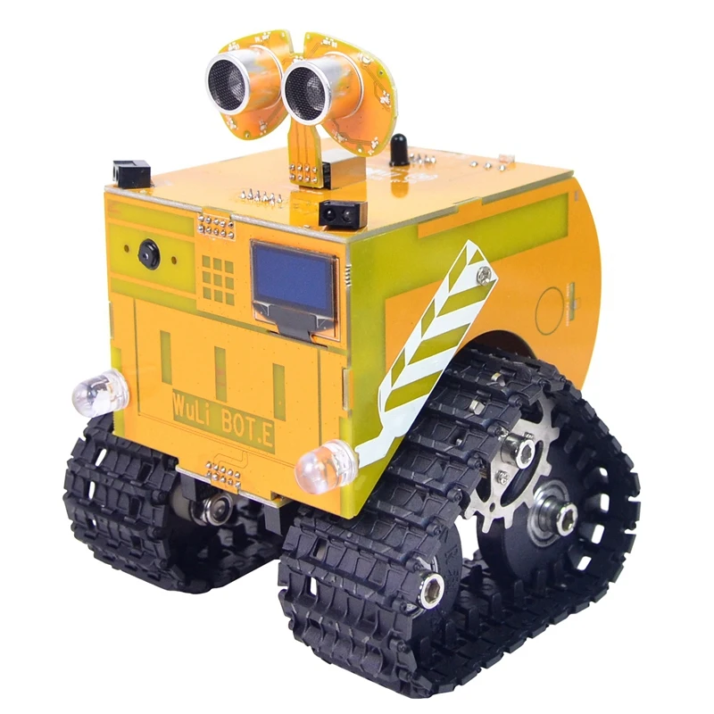 1 szt. Programowalny Robot Wulibot Mixly + Scratch podwójny samochód Robot programowania graficznego wersja standardowa z kamerą