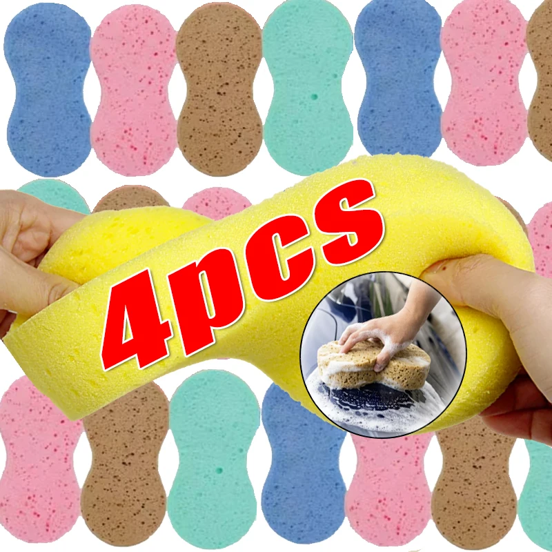 1/2/4pcs Car Wash Sponge Foam Cleaning Block Random Color Multi-purpose Strong Water Absorption for Car Washing Home Cleaning
