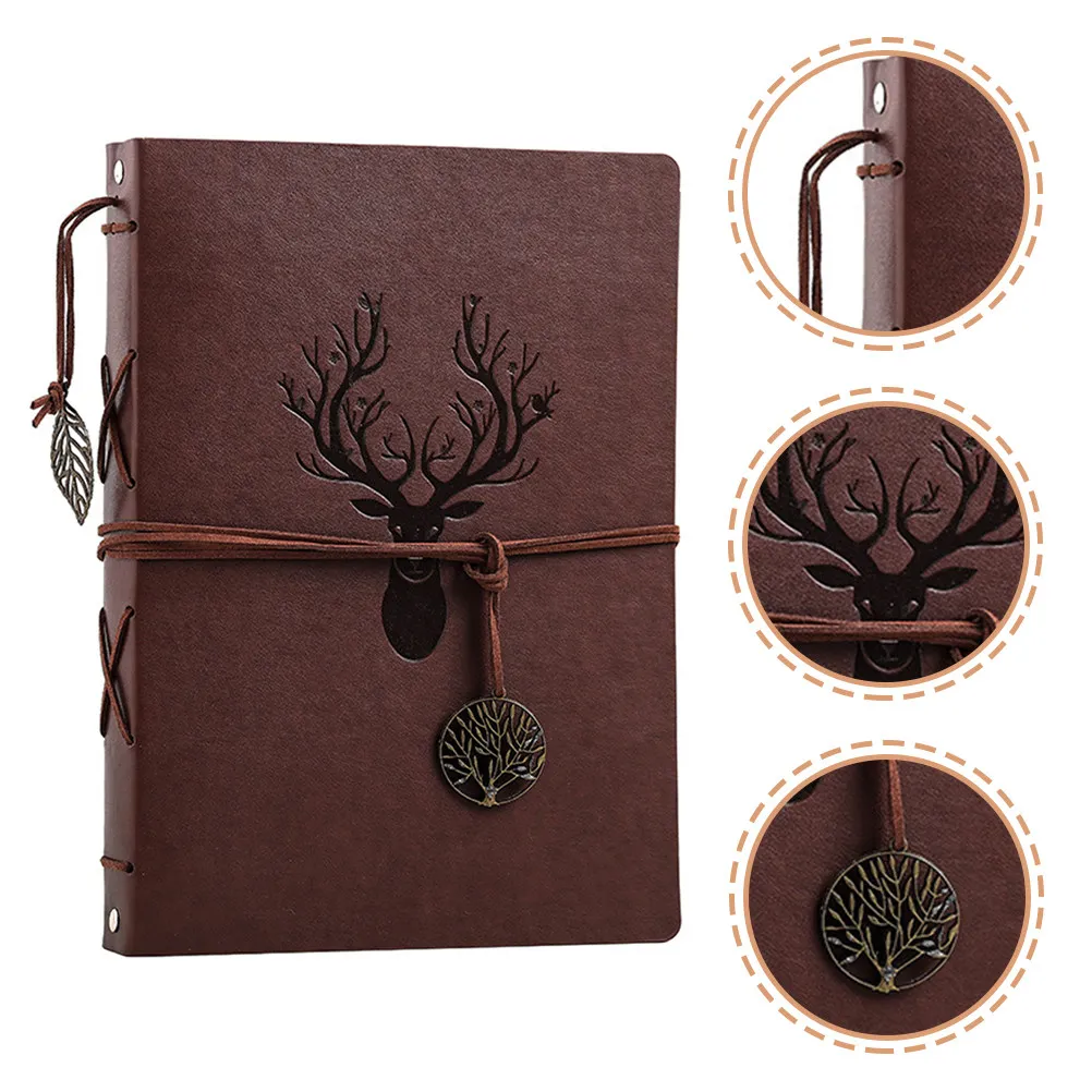 PU Vintage Scrapbook Retro Style Photo Album DIY Wedding Guest Book Memory Photo Book Decorative Album