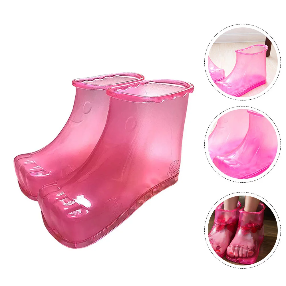 2 Pcs Boots High Foam Shoes Foot Bathing Pedals Soak Rosy Soaking Men and Women