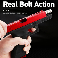 black G17 Alloy Toy Fires Plastic Bullets with Great Power and A Long Range It Is The Best Toy Gun Gift for Children’s Birthdays