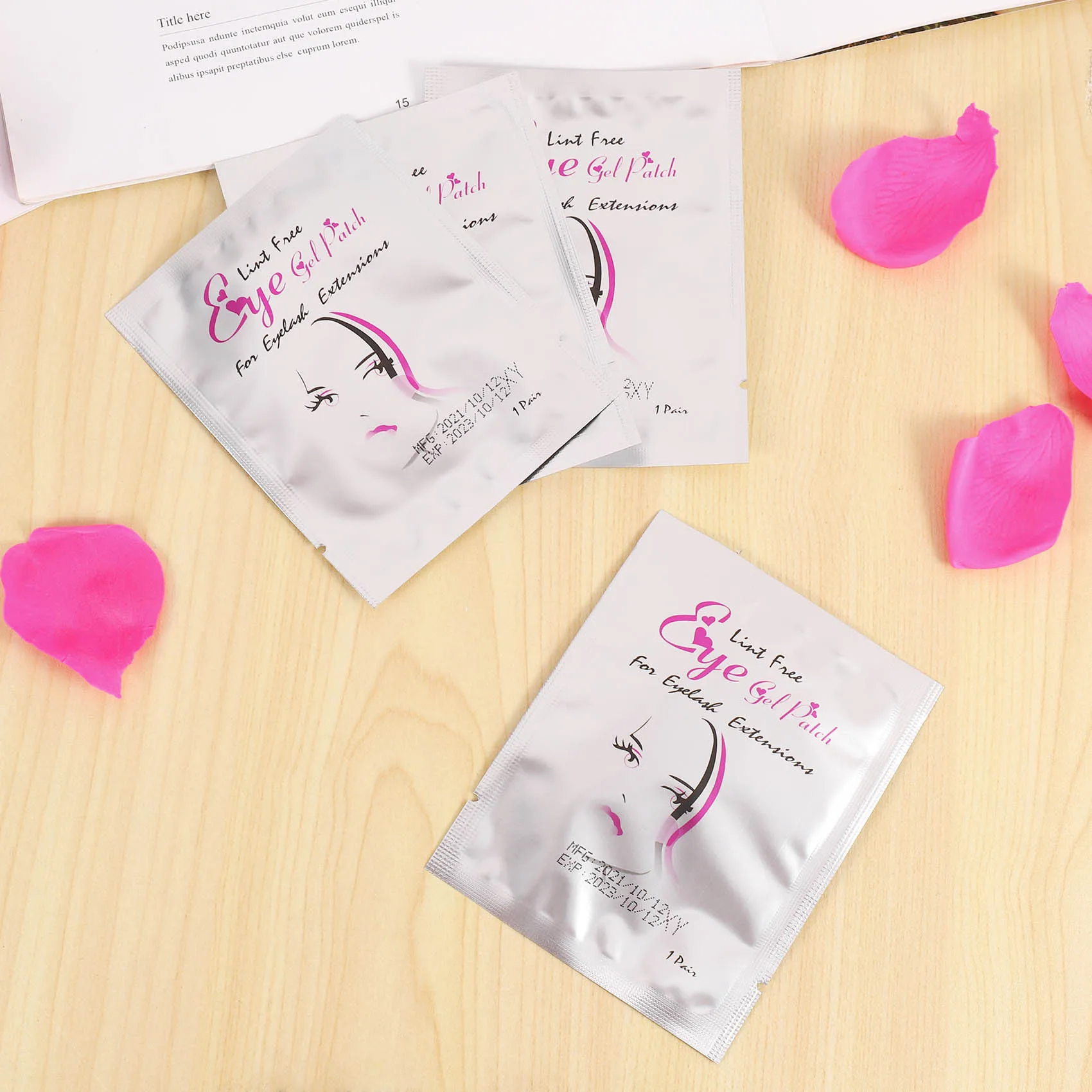 

50 Pairs Eyelash Extension Under Eye Pads Non-woven Patches Make-Up