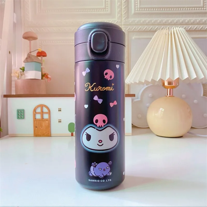 

Sanrio Anime Hello Kitty Kuromi Portable Vacuum Thermos Cup Kawaii My Melody Cinnamoroll Student Insulation Water Bottles Gift