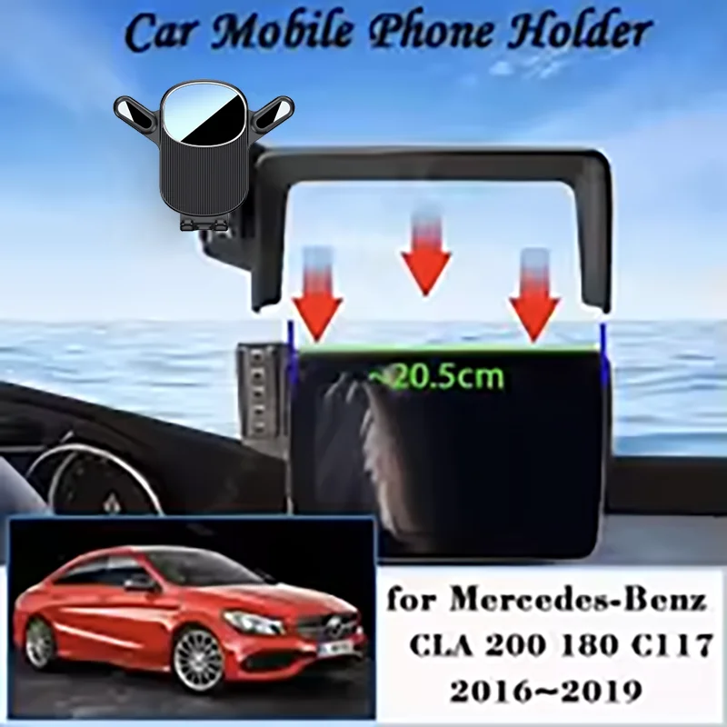 

Car Mobile Cell Stand for Mercedes-Benz CLA 200 180 C117 2016~2019 2018 Air Vent Clip Phone Bracket Gravity Holder Accessories