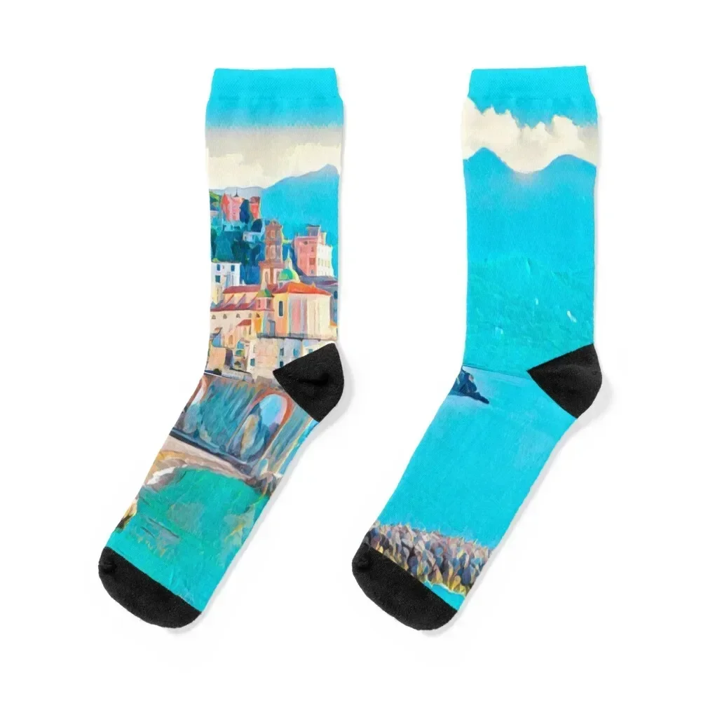 

Naples, Italy Socks sports stockings with print christmas gifts snow Girl'S Socks Men's