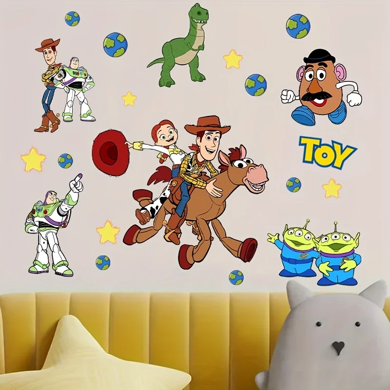 1 ملصق حائط من ديزني توي ستوري، ديكور نافذة، ديكور منزلي، ديكور منزلي فريد وملفت للنظر، هدية مثالية
