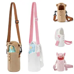 1Pcs Portable Cartoon Water Bottle Cover Case Winter Plush Insulated Bag Cup Pouch Vacuum Glass Cup