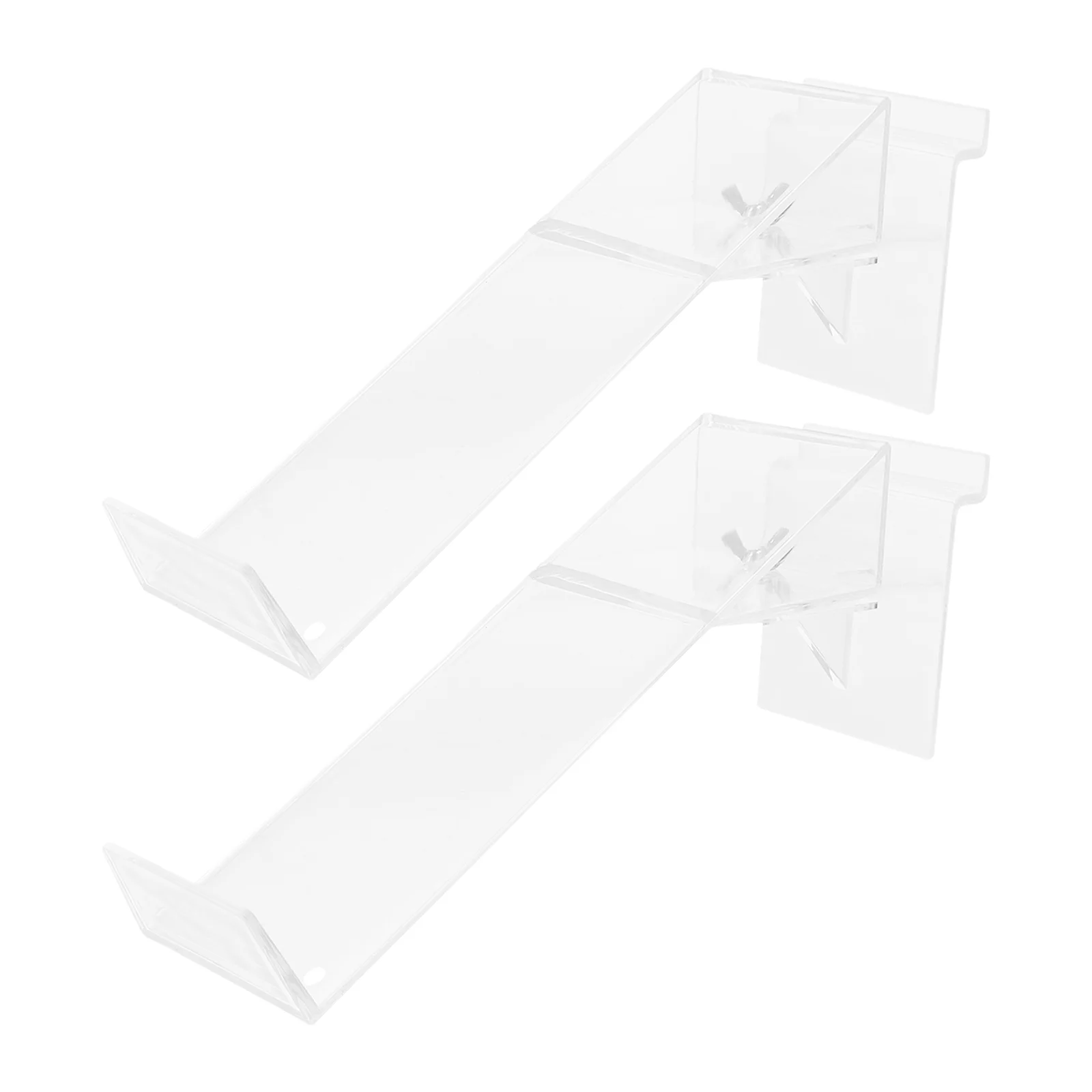 2Pcs Shoe Display Clear Shoe Retail Shop Display Rack Show Rack Stand Sandals Support Transparent Plastic Shoe Holder Store Disp
