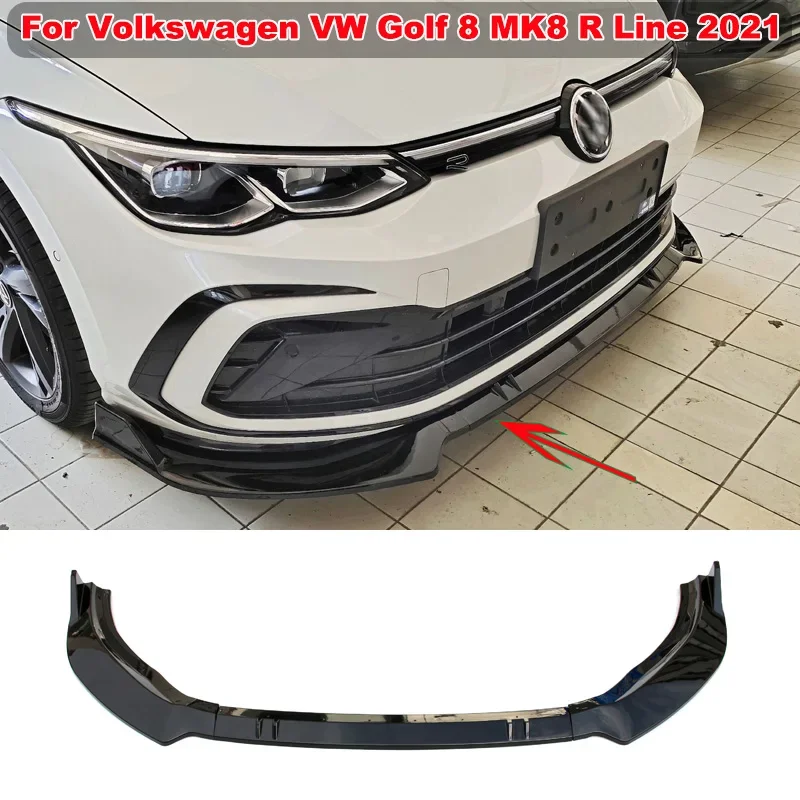 

Передний бампер для Volkswagen VW Golf 8 MK8 R Line 2021, спойлер, боковые сплиттеры, комплект кузова для подбородка, защита, дефлектор, автомобильные аксессуары