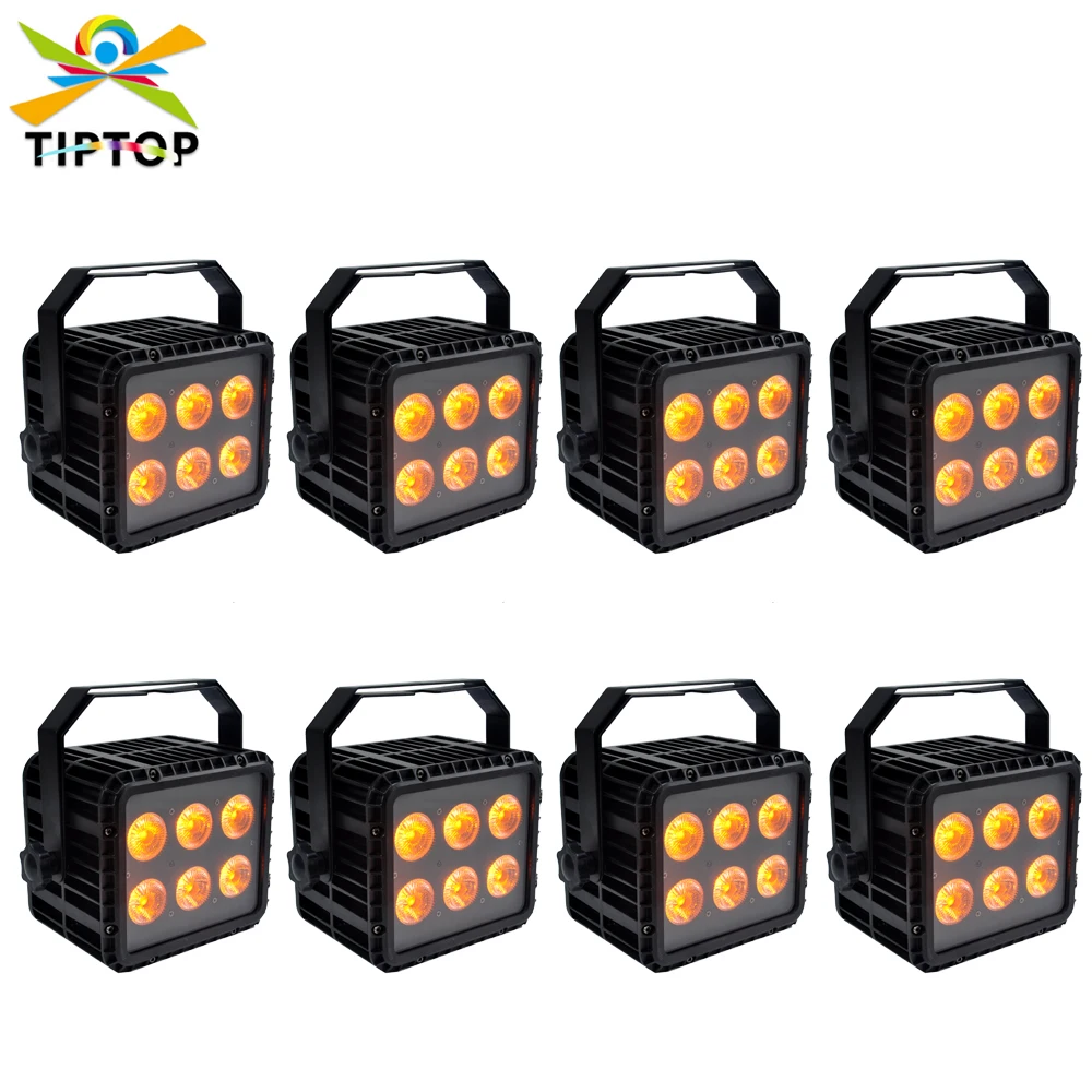 6x18W RGBWA UV Wireless DMX Waterproof Uplighting Battery Operate IRC Remote Control DJ LED Par Can Wash Light Disco Wedding