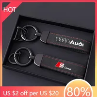 2025 Hot 1Pcs Car Styling Keychain Ring Suede Key Accessories For Audi Sline A1 A3 A4 A5 A6 A7 A8 Q2 Q3 Q5 Q7 Q8 TTS B6 B8 C5 B9