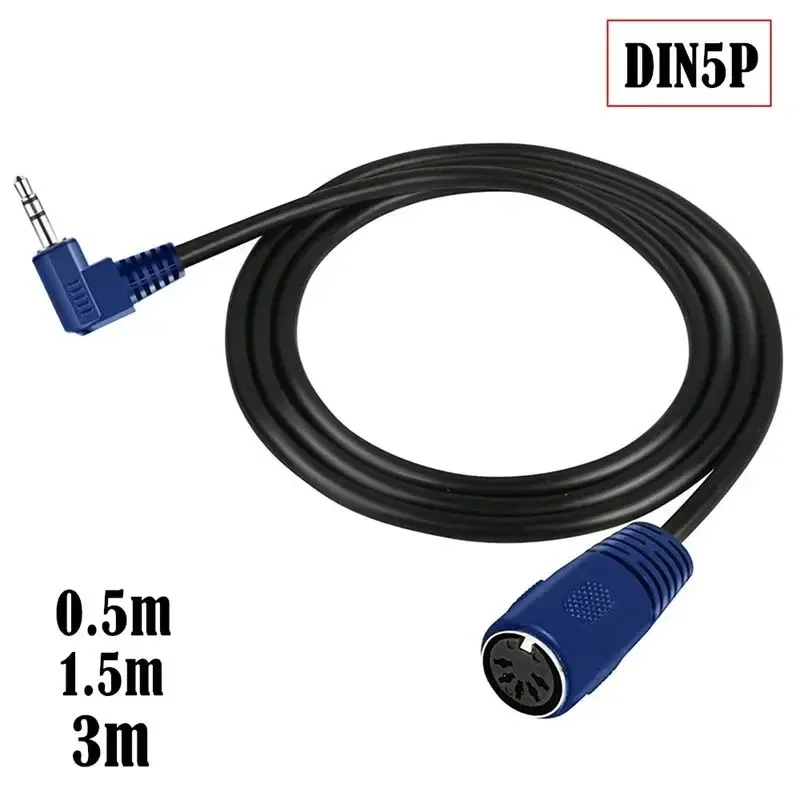 DC3.5mm męski kolanko do DIN 5P żeński adapter audio Adapter MIDI Audio MIDI DIN 5PIN kabel połączeniowy 0.5M 1.5M 3M