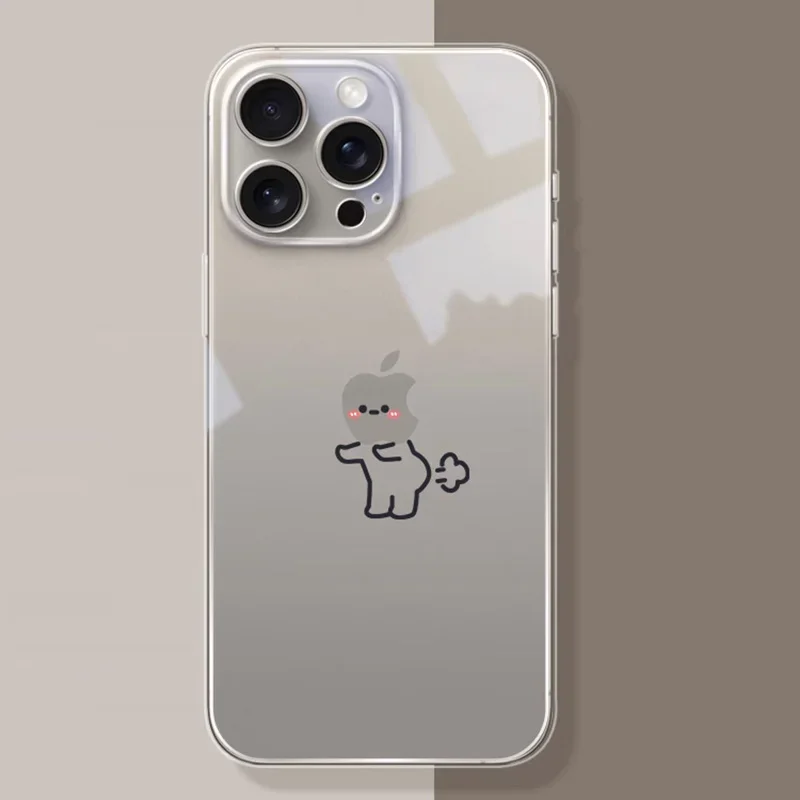 Funny Matchstick Men Clear Phone Case For iPhone 16 14 15 13 12 11 Pro Max Mini SE 7 8 Plus Cartoon Shockproof Transparent Cover - Image 2