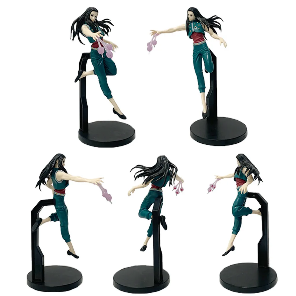 Hunter X Hunter Anime Figuren-Set 6 Stück Gon Killua Kurapika Hisoka Chrollo Illumi PVC Actionfiguren Sammlerstücke Modell-Spielzeug Geschenke – Detail 15
