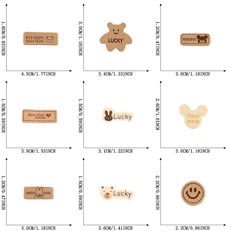 18 teile/los Nähen Auf Patches Für Kleidung Jacke Mochila Nette Kleine Bär Anime Buchstaben Gedruckt Mini Kinder Baby Pack Diy stoff Parche – Detail 4