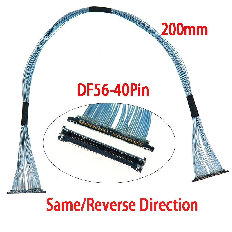 Customized Cable 40Pin DF56-40P Same/Reverse Direction LVDS Cable 200mm Length