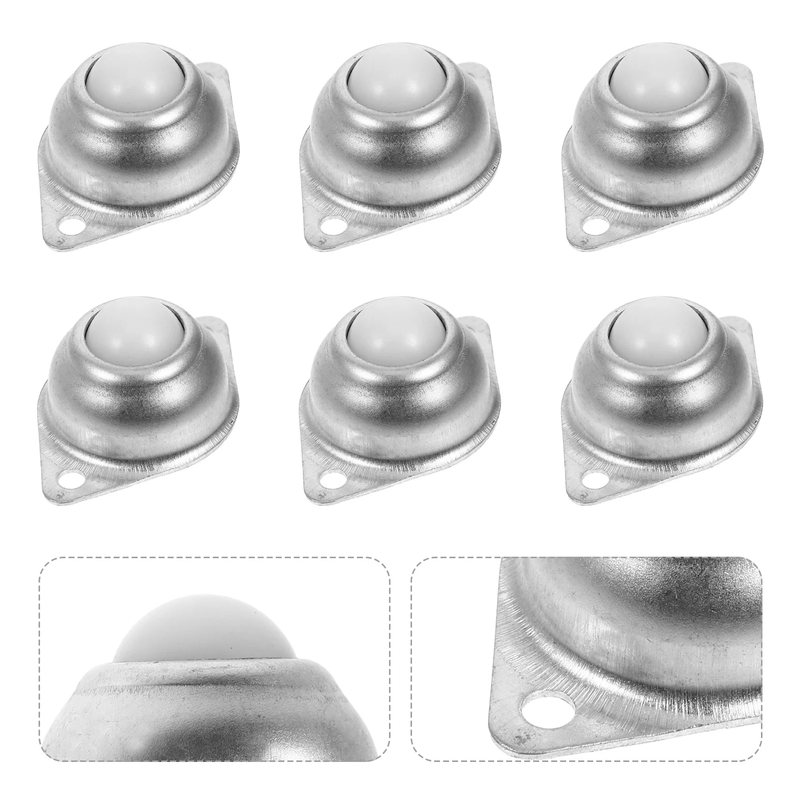 

10pcs Ball Transfer 38Mm Galvanized Iron Nylon Durable Load-Bearing Casters Furniture Roller Stand Ball Transfer Unit Universal