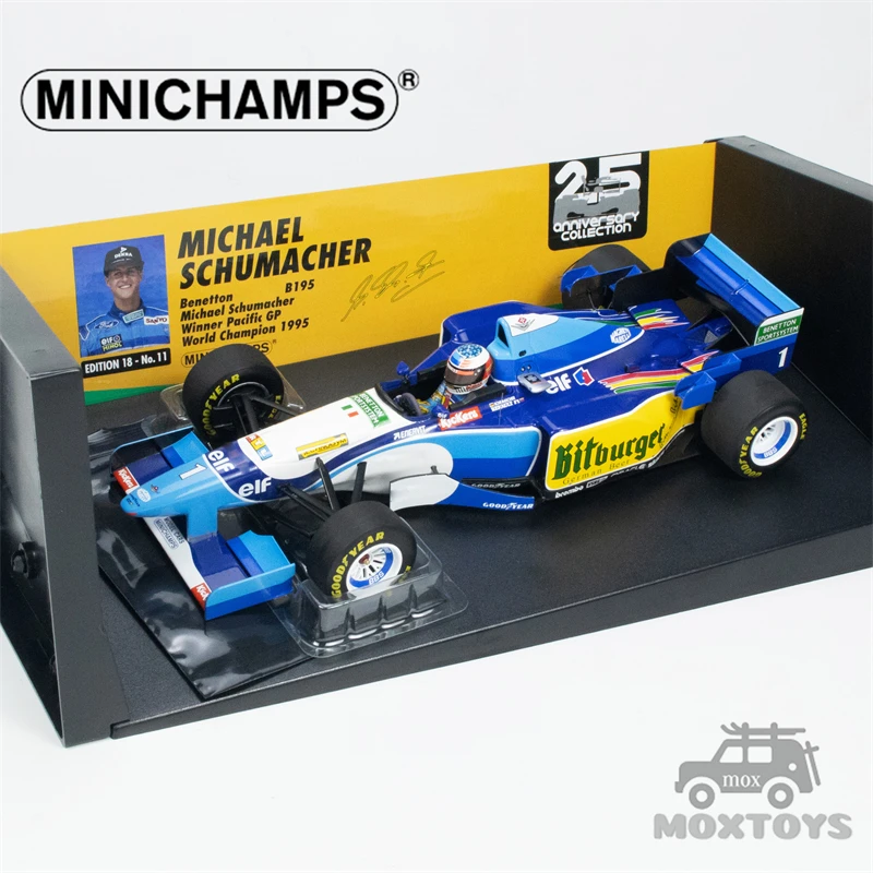 

MINICHAMPS 1:18 BENETTON B195 - #1 MICHAEL SCHUMACHER-WINNER GP 1995 Diecast Model Car