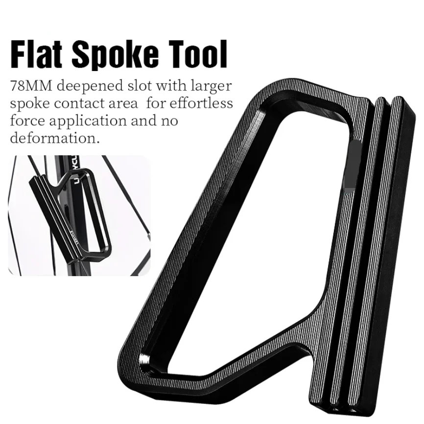 

Road Bike Flat Spoke Tool Spoke Wrench Tool Bike Spokes Holder 0.8/0.9/1/1.1/1.2/1.3mm Square Spokes Wrench Repair tool