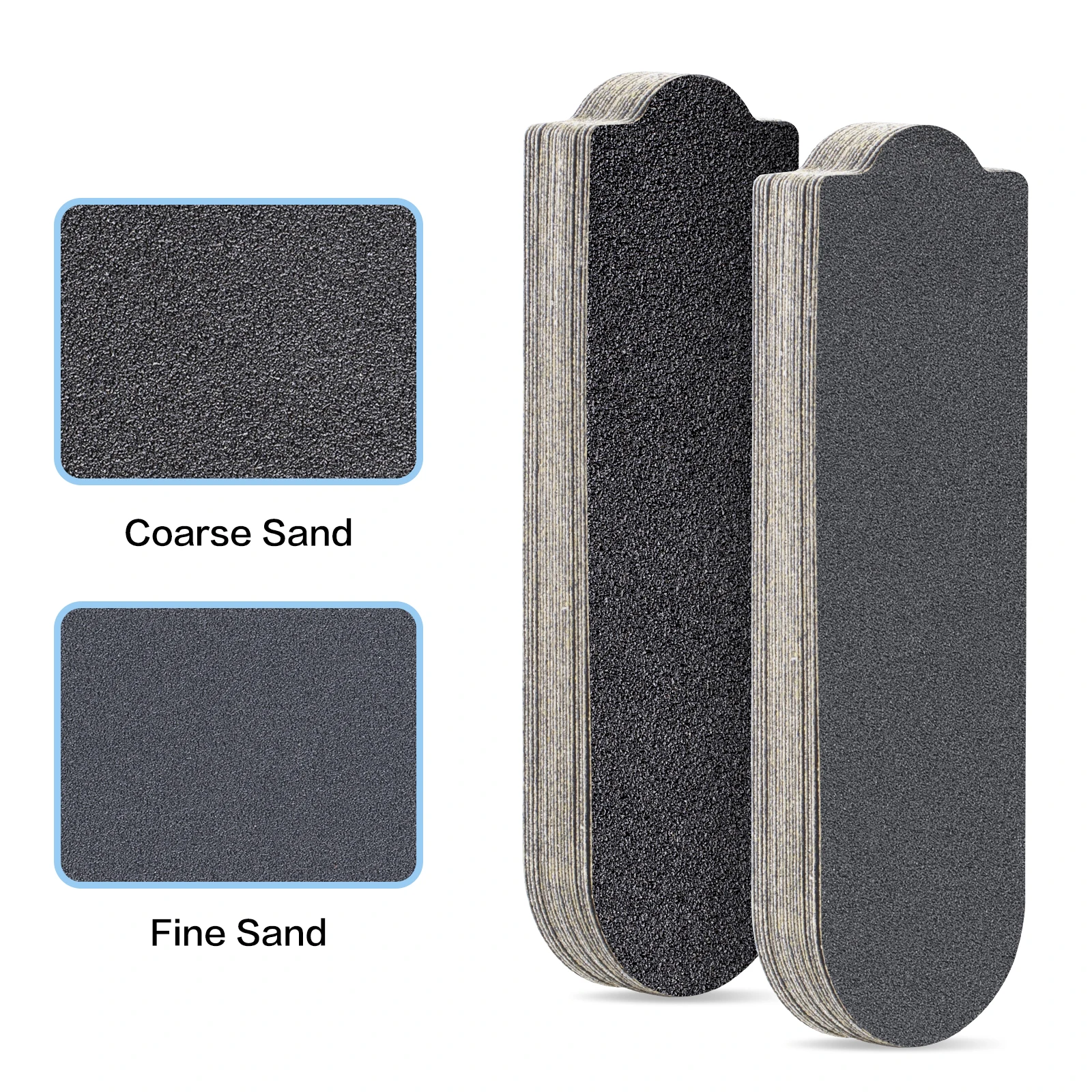 TP 32x106.5mm 20pcs Foot Rasp Replacement Refill Sanding Paper Sandpaper Pedicure Stainless Metal Handle Feet Care Files Tools