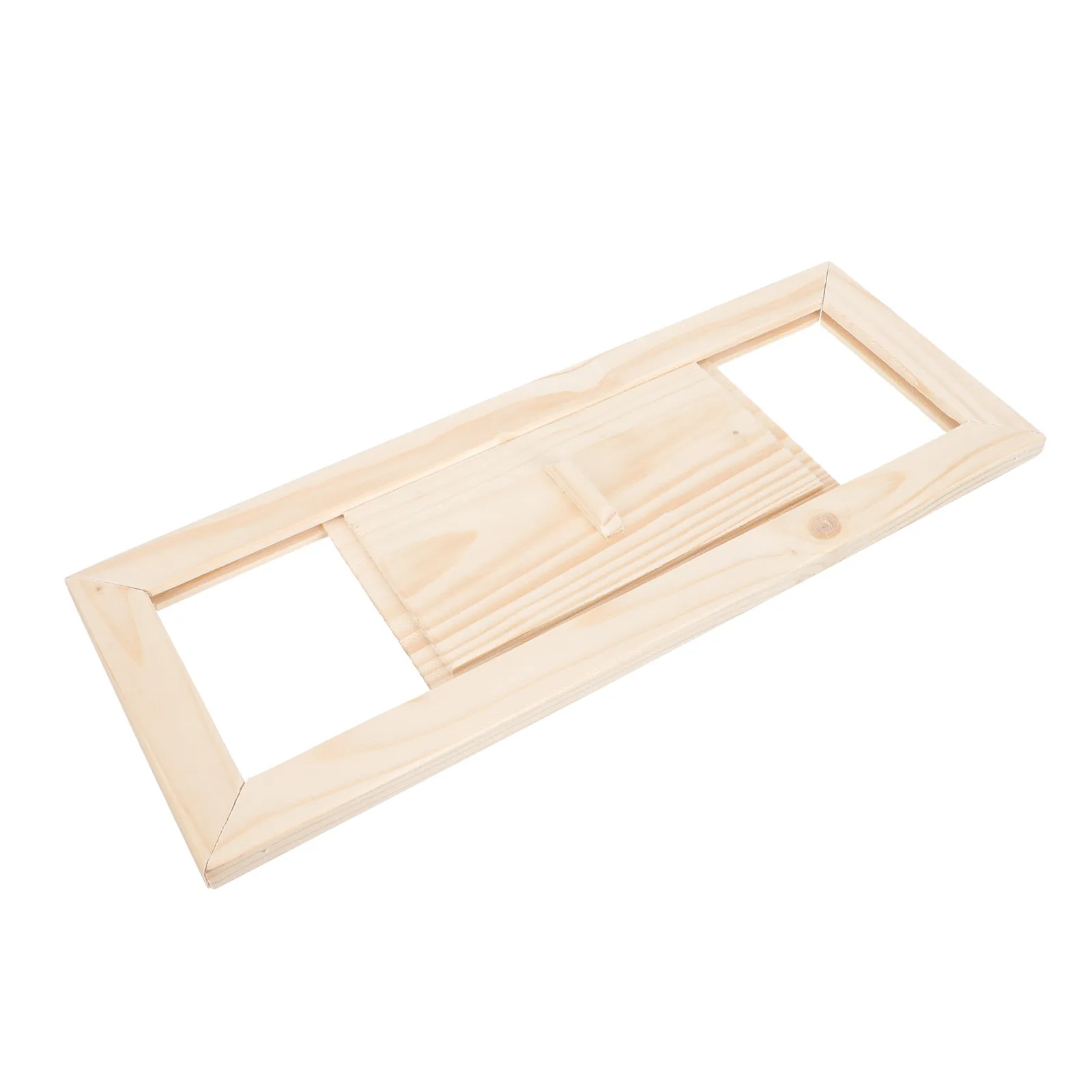 Natural Wood Sauna Room Vent for Home Spa Steam Room Ventilation Equipment Rectangle Air Vent with Smooth Adjustable Shutter