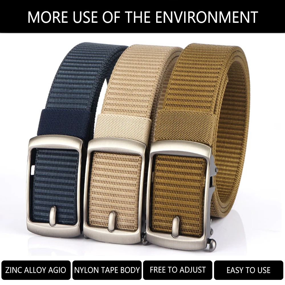 TUSHI New Men Belt Army Outdoor Hunting Tactical Outdoor Mountaineering Multifunctional Tactical Nylon Canvas Woven Trouser Belt