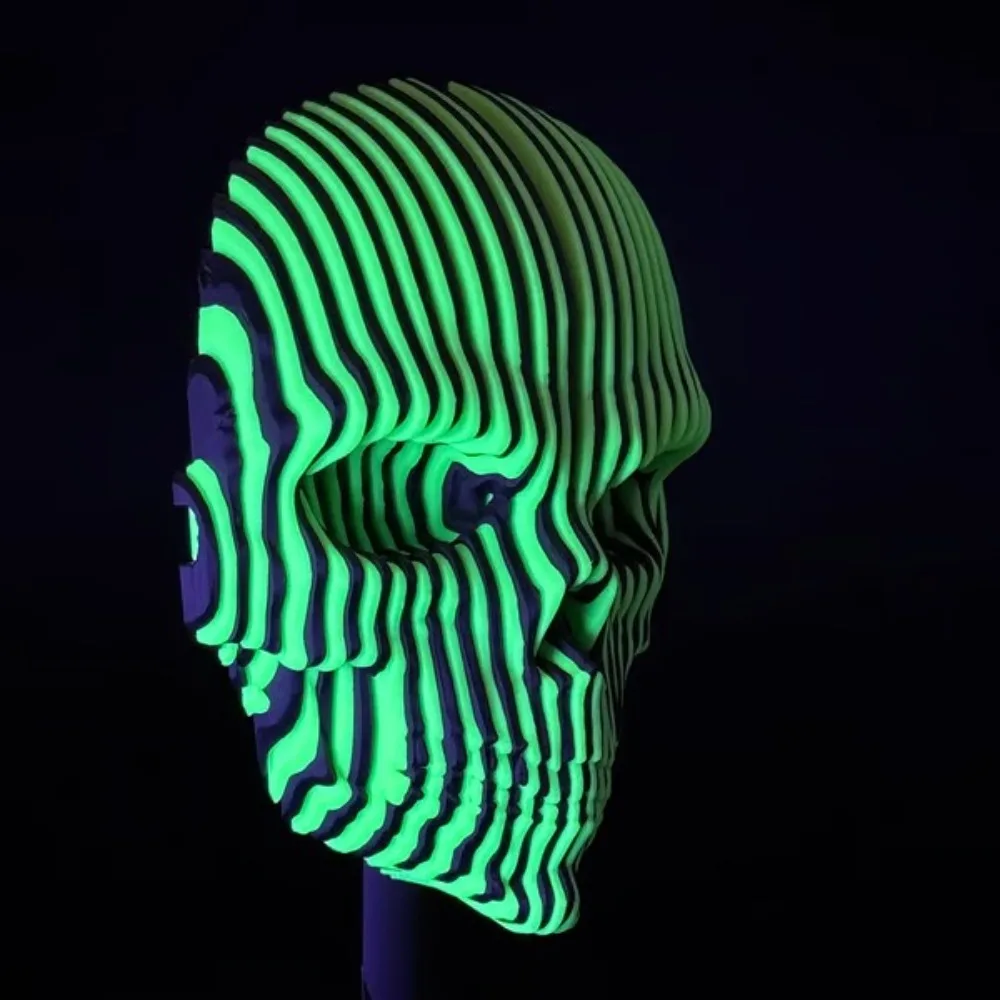 

New 3D Printing Skulls Toys Creative Glowing Prank Ornament Luminous Skeleton Toy Halloween Decoration