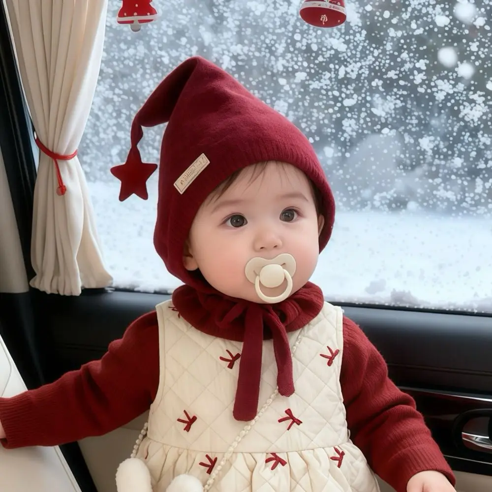 

Ветрозащитная детская мягкая теплая шапка для защиты ушей со звездным теплым шапочкой на шнуровке, уличный толстый защитный чепчик для ушей