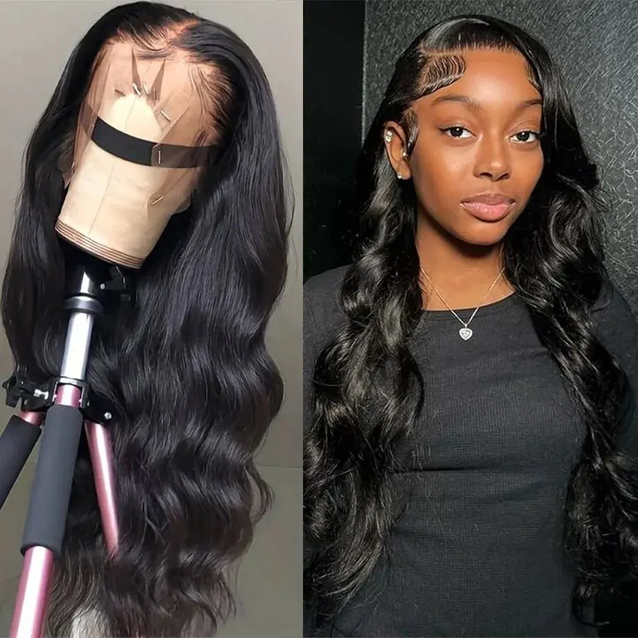 8 16 Inch  150% Wig 13x4 HD Lace Wig Human Hair Wig Glueless Precut Water 13X6 Front Waves Women Human Hair Natural Black