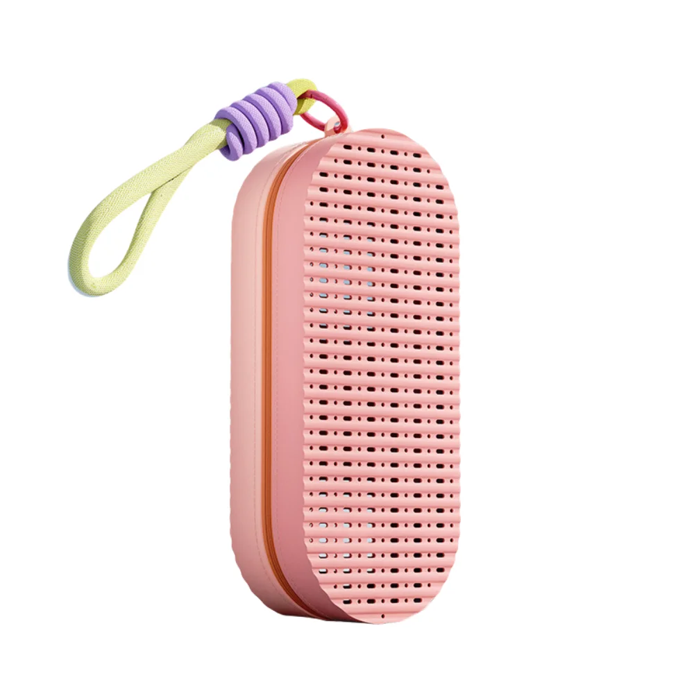 Портативный чехол для очков для плавания на молнии, мягкий дышащий ящик для хранения очков для плавания с веревкой и сливным отверстием, силиконовая коробка для очков