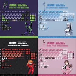 New Eva Rebuild Of Evangelion Anime Figure Four Sided Side Transparent Pbt Thermal Sublimation Transparent Crystal Key Cap Gift