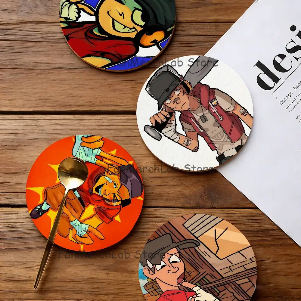 

Game TF2 S-Scout Cartoon Anime Cute Wooden Coaster Coffee Shop Beverage Shop Family Restaurant Cafe Decoration