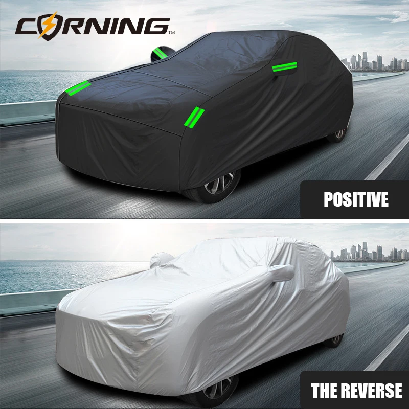 190T Waterproof Outdoor Car Cover Universal Covers Protect Awning Exterior Auto Windshield Hail Awnings For Mercedes Cla C118