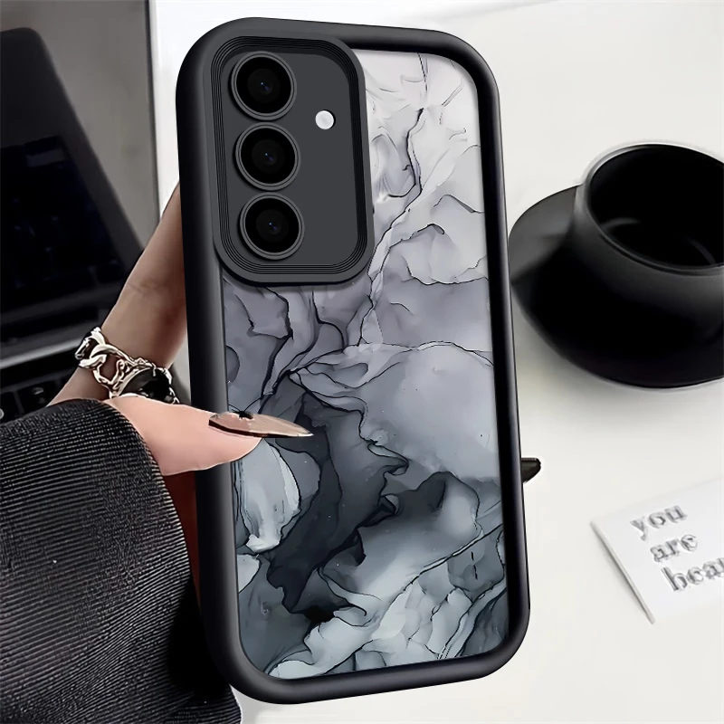 Etui z marmurkowym wzorem na Samsung Galaxy S25 Edge S26 S24 S23 Ultra S24 FE A17 A57 A56 A55 A15 A16 A25 5G, miękki silikonowy pokrowiec TPU na telefon